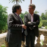 Claudio Baglioni e Leoluca Orlando